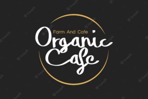 Illustration of organic food stamp banner