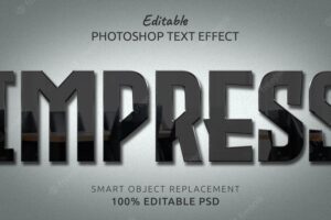 Impress editable psd text style effect