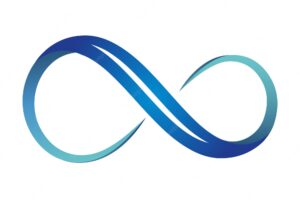 Infinity sign logo design vector