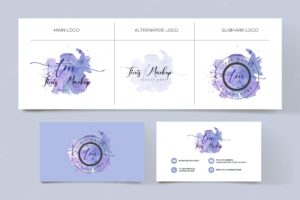 Initial feminine logo collections template.