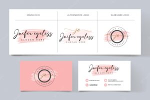 Initial feminine logo collections template.