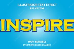 Inspire editable text effect