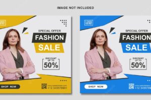 Instagram post fashion sale promotion social media template