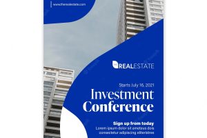 Investment conference poster template
