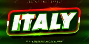 Italy text effect editable italian flag text style