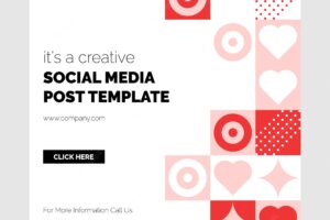 Its a creative social media post template geometric vector background