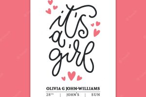 Its a girl mockup