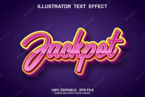 Jackpot text effect editable