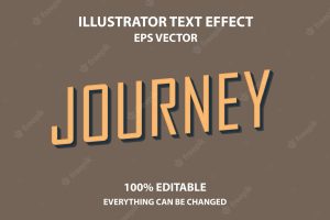Journey editable text effect