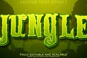 Jungle text effect editable forest and safari text style