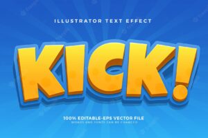 Kick editable text effect