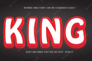 King editable text style with background