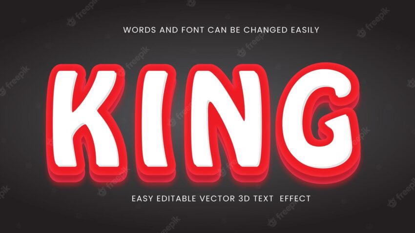 King editable text style with background