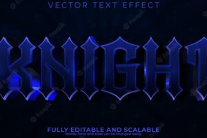 Knight text effect editable army and power text style