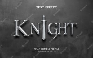 Knight text effect