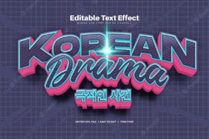 Korean drama text effect