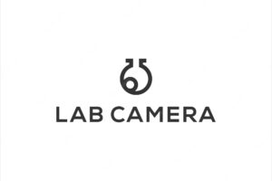 Lab camera logo icon design vector