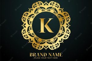 Letter k luxury brand logo concept design vector