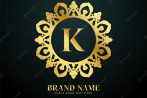 Letter k luxury brand logo concept design vector