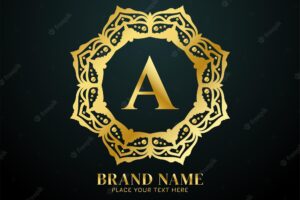 Letter a luxury brand logo concept design vector