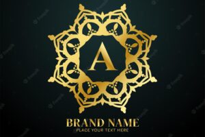 Letter a luxury brand logo concept design vector