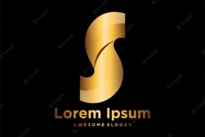 Letter luxury logo gradient design illustration