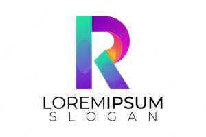 Letter r colorful logo