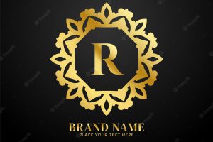 Letter r luxury brand logo concept design