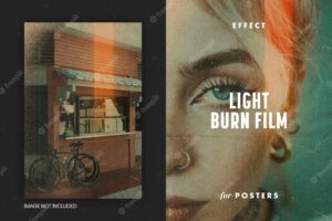 Light burn film photo effect