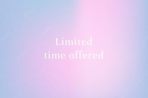 Limited time offered marketing psd banner pastel gradient blur template