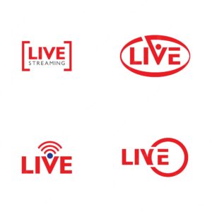 Live stream logo design vector illustration