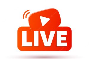 Live streaming icon and video broadcasting online broadcast streaming vector icon