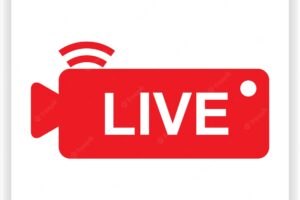 Live streaming icons and video broadcast logo premium elegant template vector eps 10