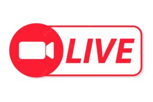 Live streaming sign.vector illustration