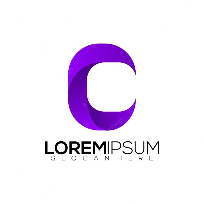 Logo letter c modern gradient colorful