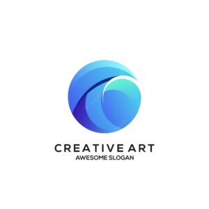 Logo round gradient colorful design