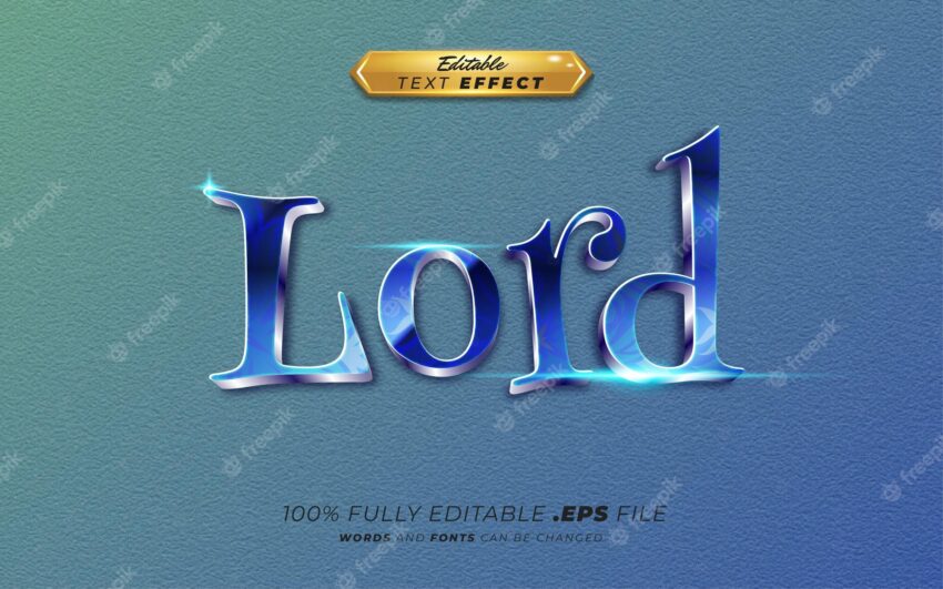 Lord editable text effect