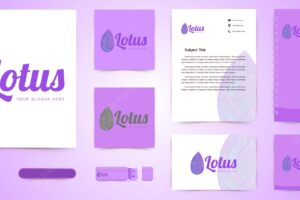 Lotus flower, beauty logo and business card branding template design inspiration isolated on white backgrounds
