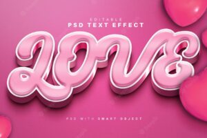Love text effect