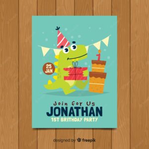 Lovely first birthday invitation template