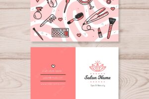 Lovely hand drawn business card template