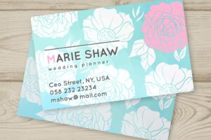 Lovely hand drawn floral business card