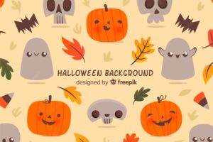 Lovely hand drawn halloween background