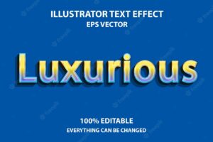 Luxurious editable text effect