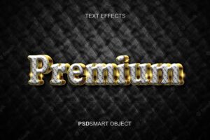 Luxury premium gold 3d text style template