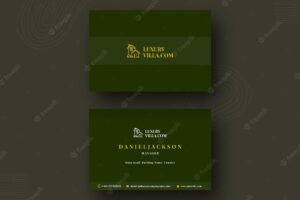 Luxury vacation rentals business card template
