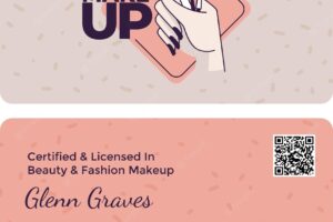 Makeup beauty business card for specialist vector