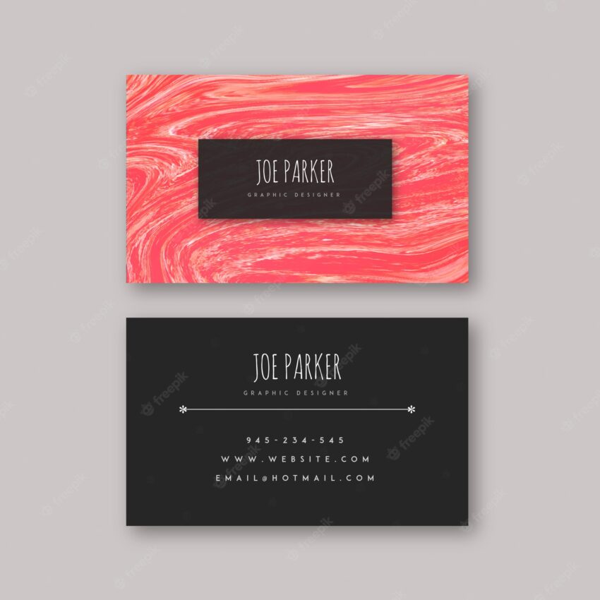 Marble textured visiting cards