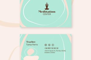 Meditation business card