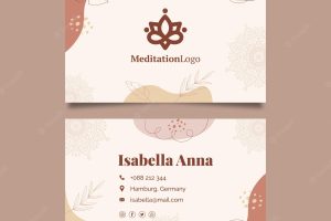 Meditation and mindfulness business card